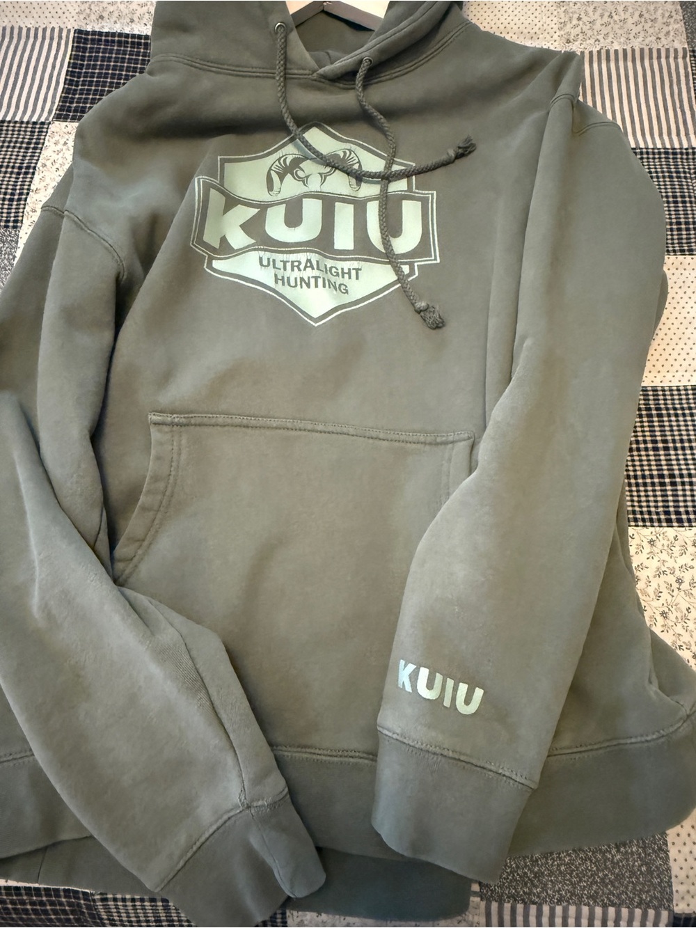KUIU Olive Green Mens Hoodie - Size Large